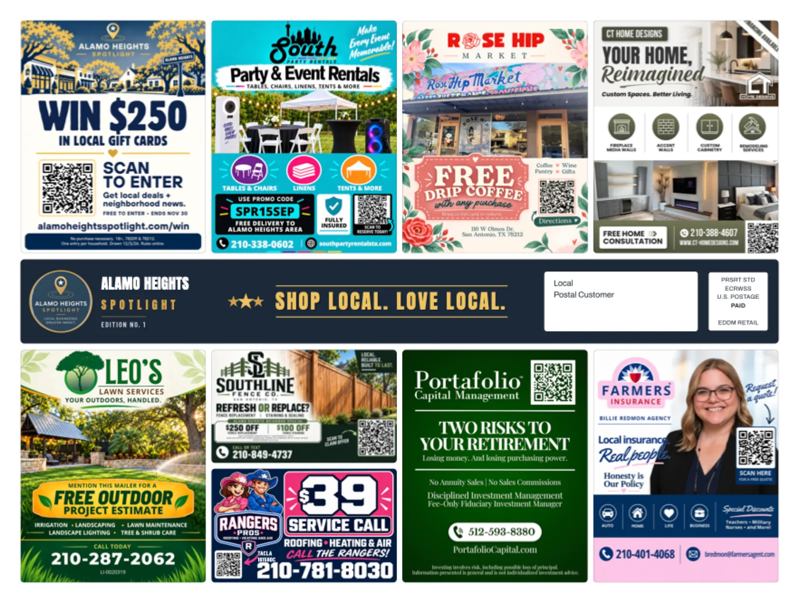 Front of sample Alamo Heights artwork — preview for Olmos Park Spotlight